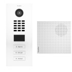 Portier vidéo ip 3 sonnettes blanc + carillon d2103v ral 9016 kit 1
