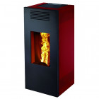 Poele a granulés rubia lp9 rouge