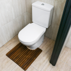 Caillebotis pour salle de bains en bois de teck certifié 51 x 51 cm carré