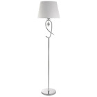 Lampadaire angélique, en chrome avec abat-jour blanc