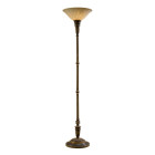 Lampadaire broderick avec abat-jour en verre scavo
