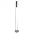 Lampadaire catalina, chrome et verre fumé