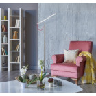 Lampadaire chromé techno 1 ampoule 137 cm