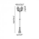 Lampadaire de jardin noir paris 1 ampoule