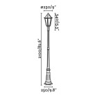 Lampadaire de jardin noir paris h210 1 ampoule