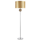 Lampadaire mosaic, chrome, champagne, avec abat-jour