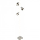 Lampadaire vogue, acier brossé / chrome