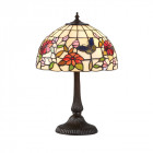 Lampe 30 cm butterfly, verre et zinc