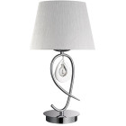 Lampe angélique, en chrome avec abat-jour blanc