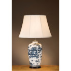 Lampe blue trad willow, porcelaine, sans abat-jour