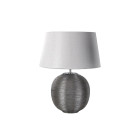 Lampe caesar silver, porcelaine argentée, sans abat-jour