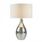 Lampe clayton, verre miroir, avec abat-jour
