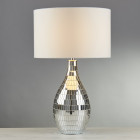 Lampe clayton, verre miroir, avec abat-jour