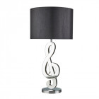 Lampe clef, chrome, avec abat-jour