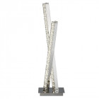 Lampe clover, en chrome et cristal
