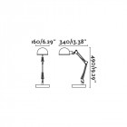 Lampe de bureau noire baobad 1 ampoule