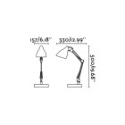Lampe de bureau rouge gru 1 ampoule