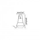 Lampe de jardin rouge cat 1 ampoule