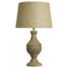 Lampe de table 43 cm, en bois couleur chêne