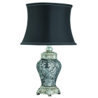 Lampe de table antique mosiac, noir