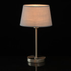 Lampe de table argentée megapolis 1 ampoule 43 cm