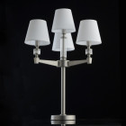 Lampe de table argentée neoclassic 4 ampoules 68 cm