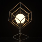 Lampe de table argentée neoclassic   44 cm