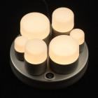 Lampe de table argentée techno   9.5 cm