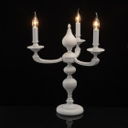 Lampe de table blanche neoclassic 3 ampoules 51 cm