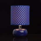 Lampe de table bleue megapolis 1 ampoule 25 cm
