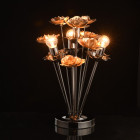 Lampe de table dorée flora 4 ampoules 43 cm