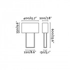 Lampe de table marron vesper 2 ampoules