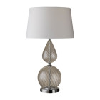 Lampe derby, verre, avec abat-jour