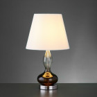 Lampe endorse, verre fumé, avec abat-jour