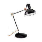 Lampe flex, acier, noir et chrome