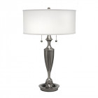 Lampe gatsby, nickel antique, avec abat-jour blanc