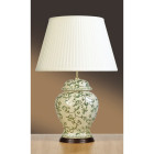 Lampe green leaves, porcelaine, sans abat-jour