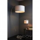 Lampe josephine, nickel, avec abat-jour