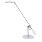 Lampe led partners blanc, chrome et verre