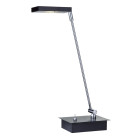 Lampe led partners noir, chrome et verre