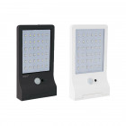 Lampe led solaire - applique blanc exterieure avec detecteur de mouvement aslo - 3w - 370 lumens - 6000k