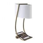 Lampe lex, laiton, avec abat-jour et port usb