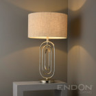 Lampe meera, argent ancien, avec abat-jour