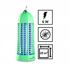 Lampe piege anti moustique et insectes plein air vert laqué - décharge électrique 1000v - champ action 20 m2