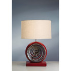 Lampe red swirl, sans abat-jour