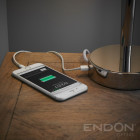 Lampe syon, nickel brillant, avec abat-jour