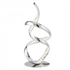 Lampe twirls, en chrome et cristal