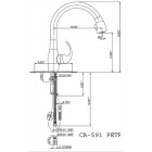 Latoscana – robinet de cuisine -  finition nickel brossé