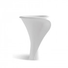 Lavabo totem ovale - solid surface - 67x90 cm - arum