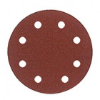 8 disques auto-agrippant corindon semi-vrac - D. 125 mm Gr. 80 - 8 trous pour bois et métaux - LEMAN - 12508.82